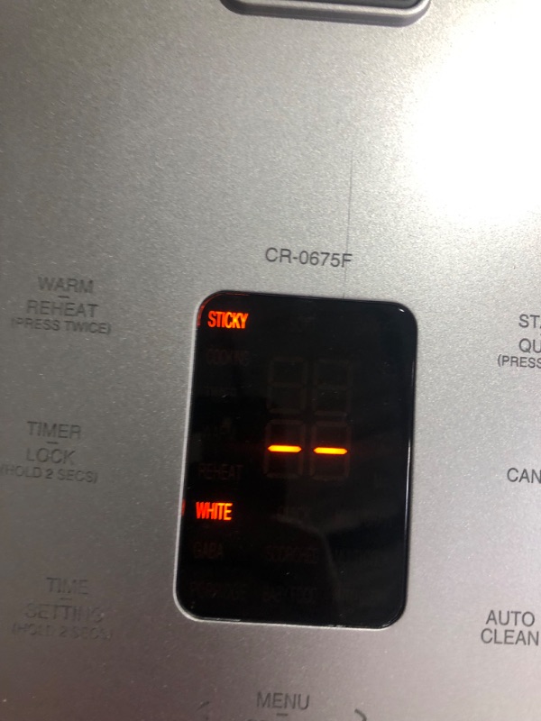 Photo 6 of ***USED - SCRATCHED - POWERS ON - UNABLE TO TEST FURTHER***
CUCKOO CR-0675F | 6-Cup (Uncooked) Micom Rice Cooker |  6 CUP GRAY