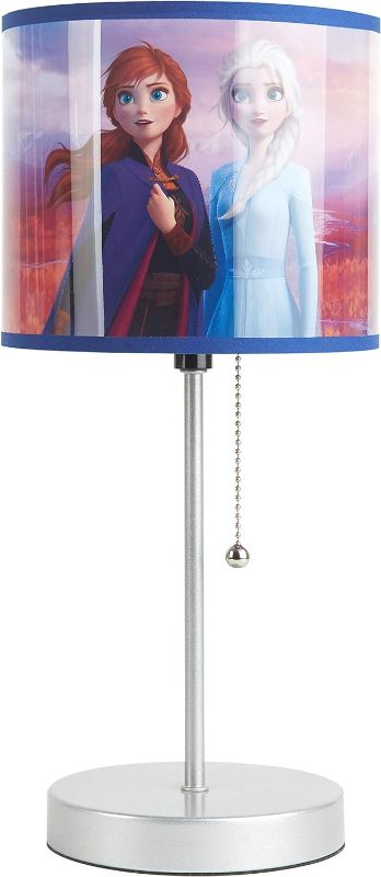 Photo 1 of **UNABLE TO TEST**
Frozen 2 Stick Table Kids Lamp with Pull Chain, Metal, Themed Printed Decorative Shade