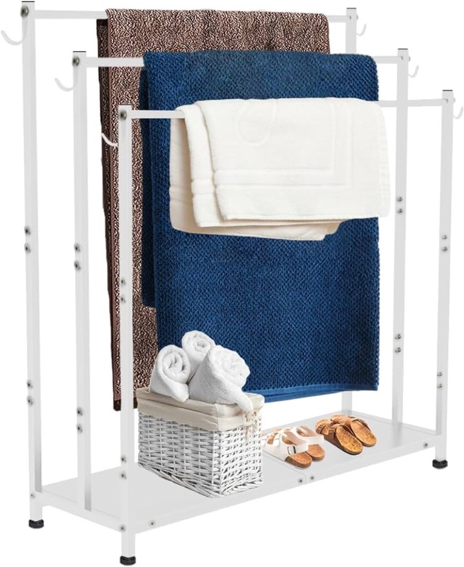 Photo 1 of *****STOCK IMAGE FOR SAMPLE*****
Single Towel Rack, Heavy Duty Drying Stand Holder, White