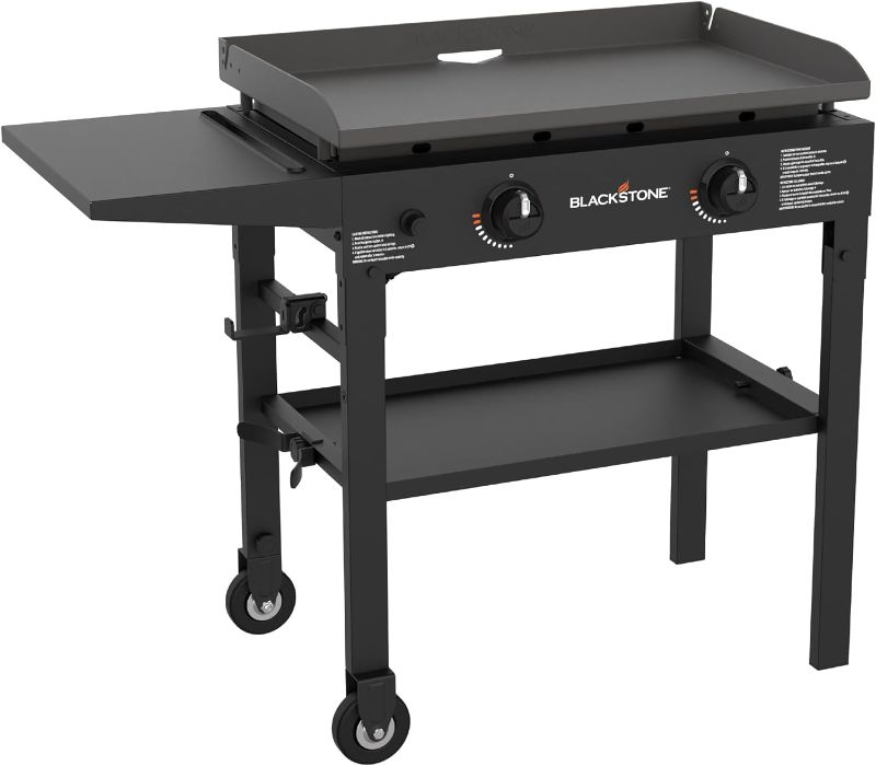 Photo 1 of 
Blackstone Flat Top Gas Grill Griddle 2 Burner Propane Fuelled Rear Grease Management System, 1517, Outdoor Griddle Station for Camping, 28 inch