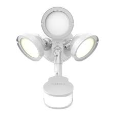 Photo 1 of **UNABLE TO TEST**
HALO TGS 27-Watt, White, Motion Activated, Outdoor Flood Light with Round Triple Head