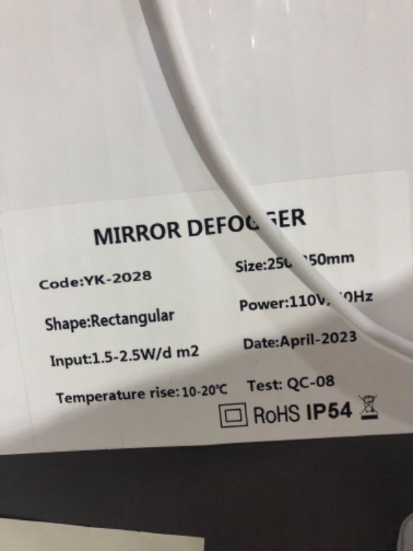 Photo 4 of **OPEN BOX - APPEARS UNUSED**
ISKM LED Bathroom Mirror 24x36 Inch, Framed Anti-Fog Adjustable Front and Backlight Wall Mirror