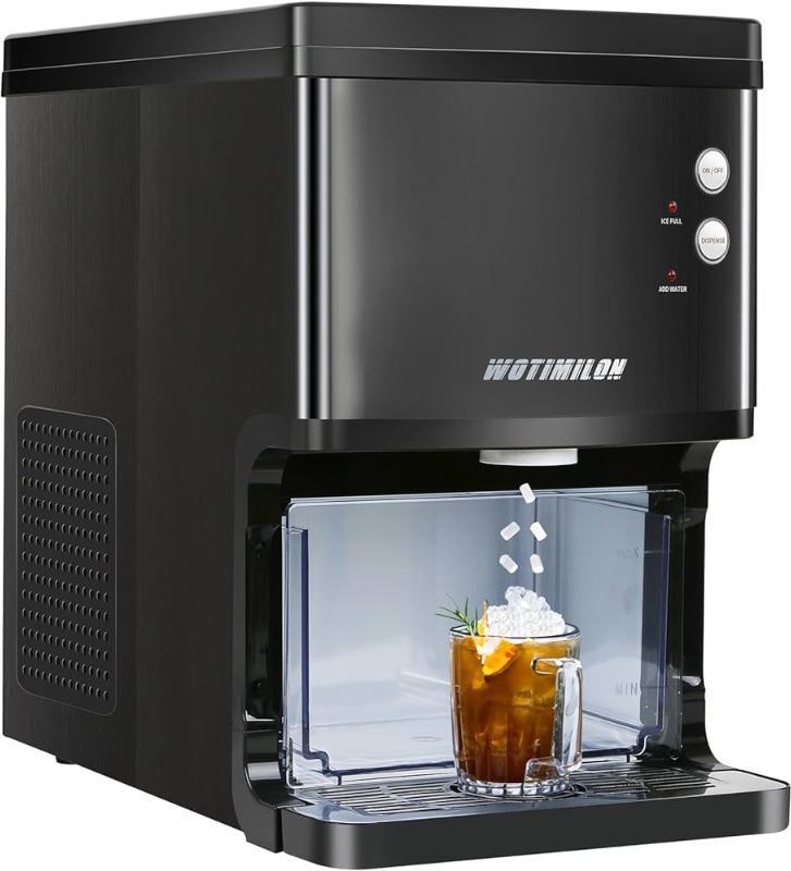 Photo 1 of **AS-IS READ NOTES**
Nugget Ice Maker Countertop, Making Ice in 6 Mins, 34Lbs/24H, Self-Cleaning, Ink Black