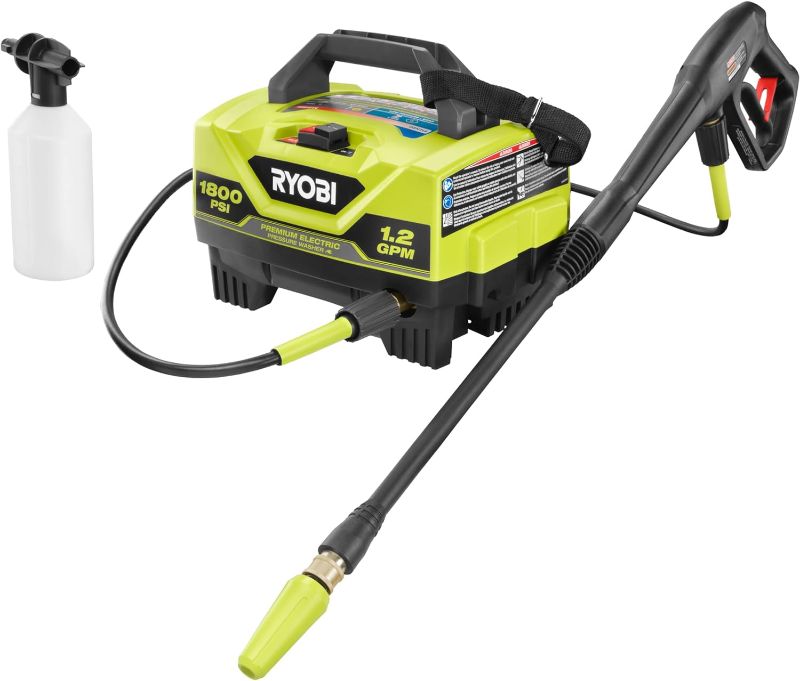 Photo 1 of **FOR PARTS ONLY - DOES NOT TURN ON**
RYOBI 1,800 PSI 1.2 GPM Electric Pressure Washer, RY141820VNM