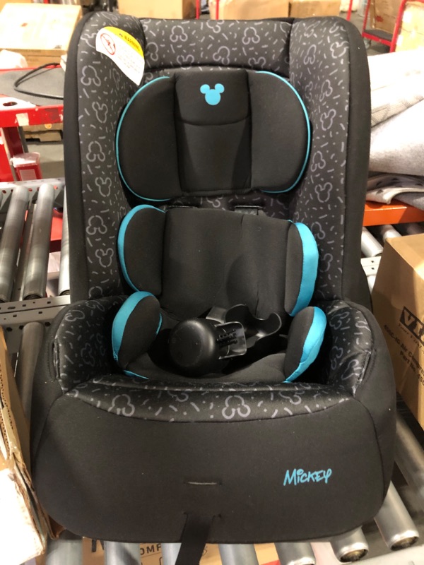 Photo 2 of **LIGHTLY USED**
Disney Baby Jive 2 in 1 Convertible Car Seat,Rear-Facing 5-40 pounds and Forward-Facing 22-65 pounds, Mickey Teal