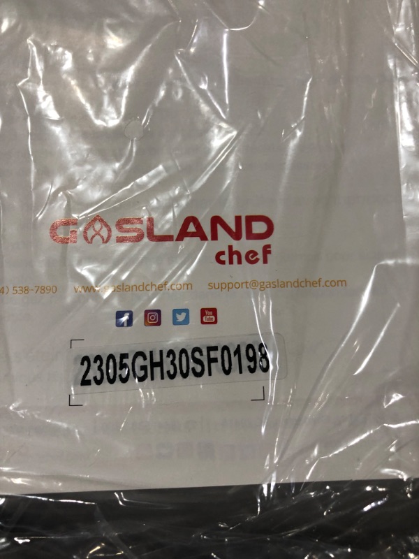 Photo 3 of **OPEN BOX - APPEARS UNUSED**
12" Built-in Gas Cooktop, GASLAND Chef GH30SF 2 Burner Gas Hob