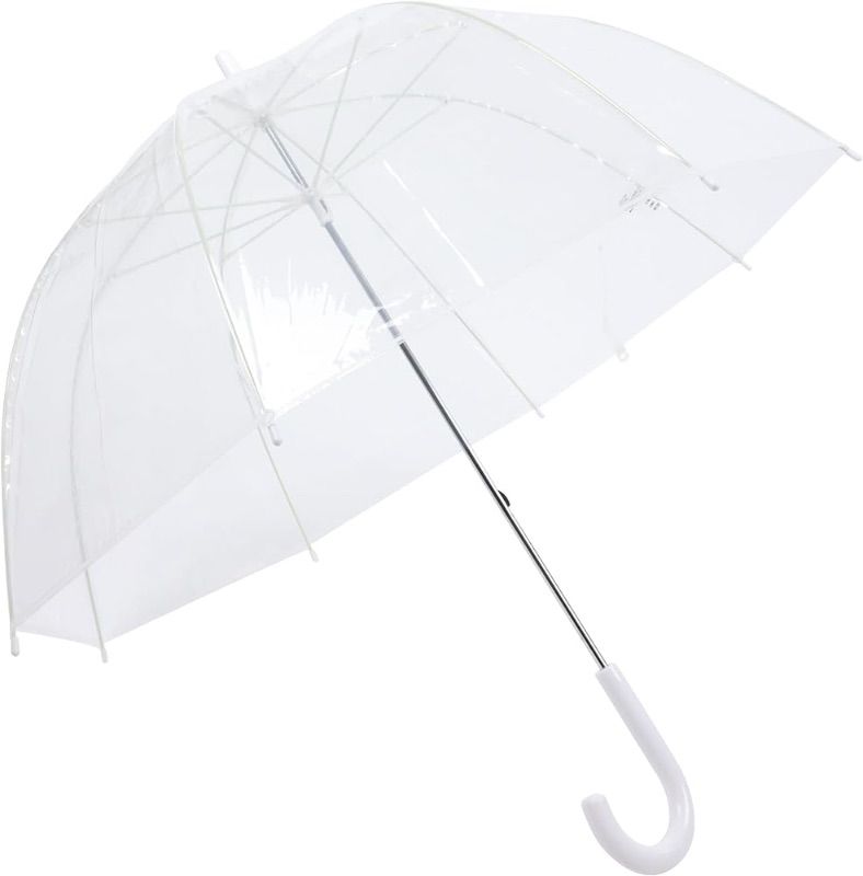 Photo 1 of 8 Pieces Clear Bubble Umbrella Auto Open Clear