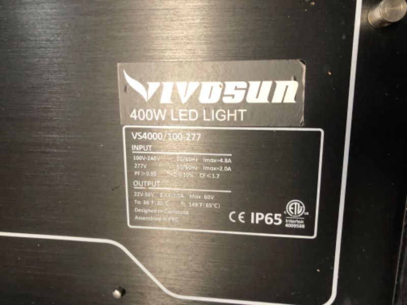 Photo 4 of (PARTS ONLY/ NO REFUNDS) VIVOSUN VS4000 LED Grow Light with Samsung LM301 Diodes &Brand Driver Dimmable Lights 4x4/5x5 Grow Tent