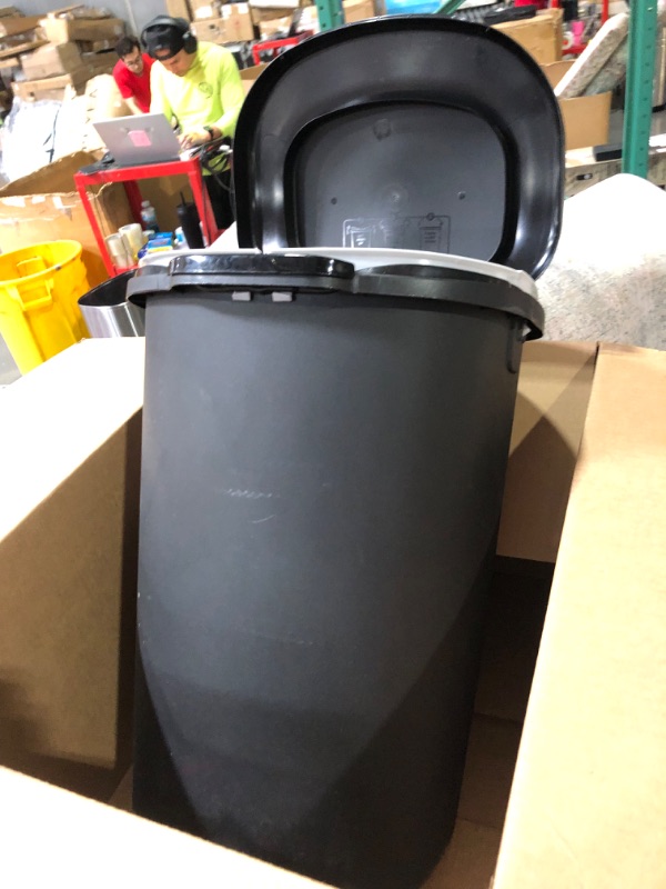 Photo 2 of Rubbermaid Commercial Products Touch Top Trash Can/Wastebasket with Lid, 13-Gallon