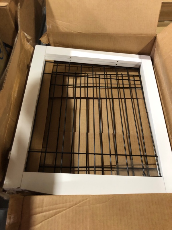 Photo 3 of **AS-IS DAMAGED - SEE IMAGES**
LZRS Solid Hardwood Pet Gate, freestanding Wire pet gate, 24"Height-2 Panel Wire-white