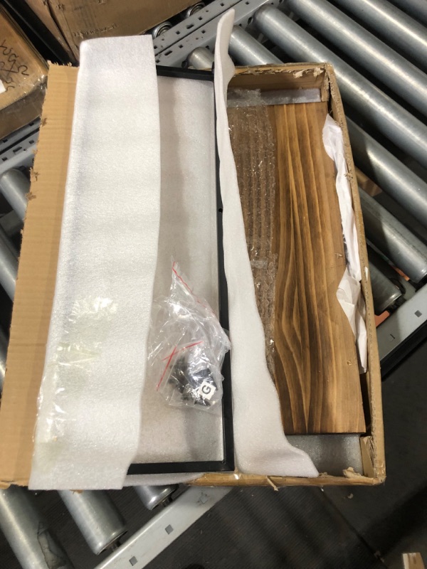 Photo 1 of MyGift 21-Inch Modern Narrow Living Room End Table with Magazine Holder Sling