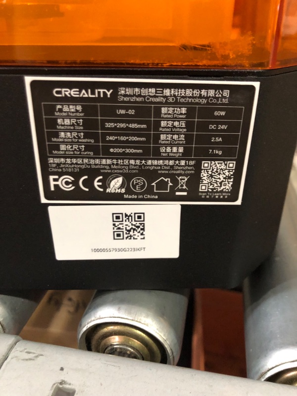 Photo 1 of **PLEASE READ NOTES**
Creality Wash and Cure Station UW 02 Upgraded 10.1 inch for LCD/DLP/SLA Washing Size 9.44x7.87x6.29 inches UW-02