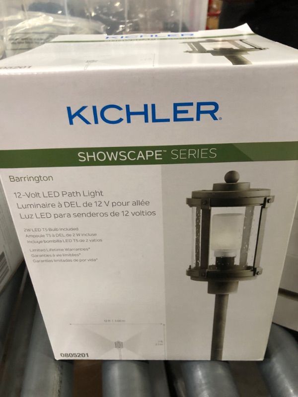 Photo 2 of Kichler Barrington 2-Watt Olde Bronze Low Voltage Plug-in LED Path Light 1 Pack