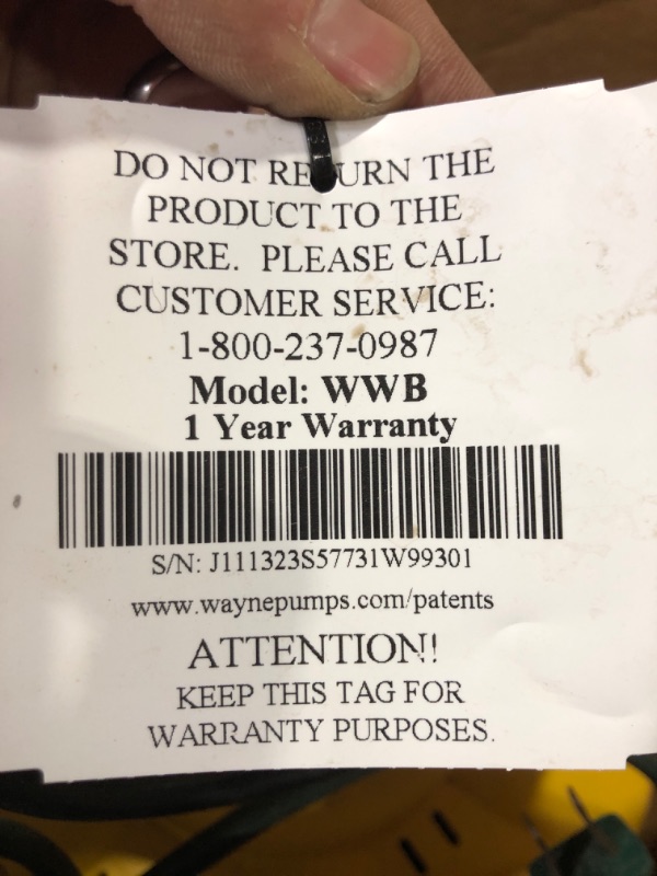 Photo 3 of **UNABLE TO FULLY TEST**
0.16 hp. WaterBUG Submersible Utility Pump with Multi-Flo Technology