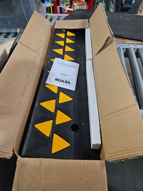 Photo 1 of Mophorn Rubber Curb Ramp, 3.7" Rise Height Sidewalk Curb Ramp, 10" Width 39.4" Length