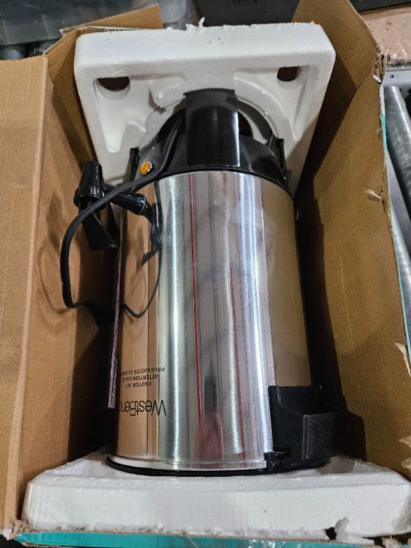 Photo 2 of **UNABLE TO TEST**
West Bend 58030 Coffee Urn Highly-Polished Aluminum 30-Cup, Silver