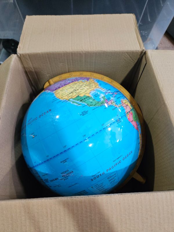 Photo 2 of **UNABLE TO TEST**
13 Inches Illuminated World Globe with Stand Rewritable Light up Globe