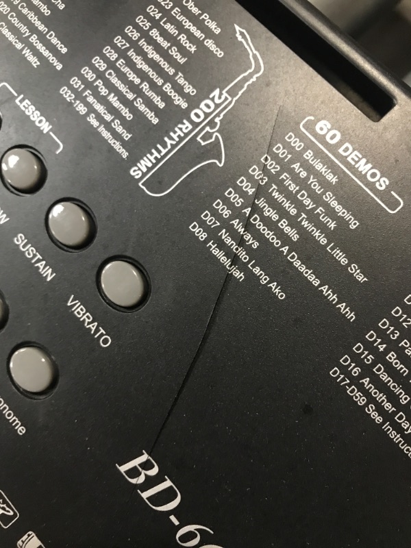 Photo 7 of ***USED - POWER CORD MISSING - UNABLE TO TEST - SEE PICTURES***
61 Key Keyboard Piano for Beginner Electric Piano Keyboard Set w/Music Stand