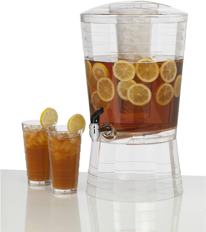 Photo 1 of **missing base-minor scratches**
CreativeWare CreativWare 3-Gallon Mosaic Beverage Dispenser, Clear