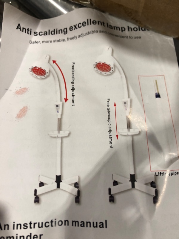 Photo 6 of (previously opened)(unknown if complete)Profey Red Light Therapy Stand, Infrared Light Therapy Lamp with 275W Bulb