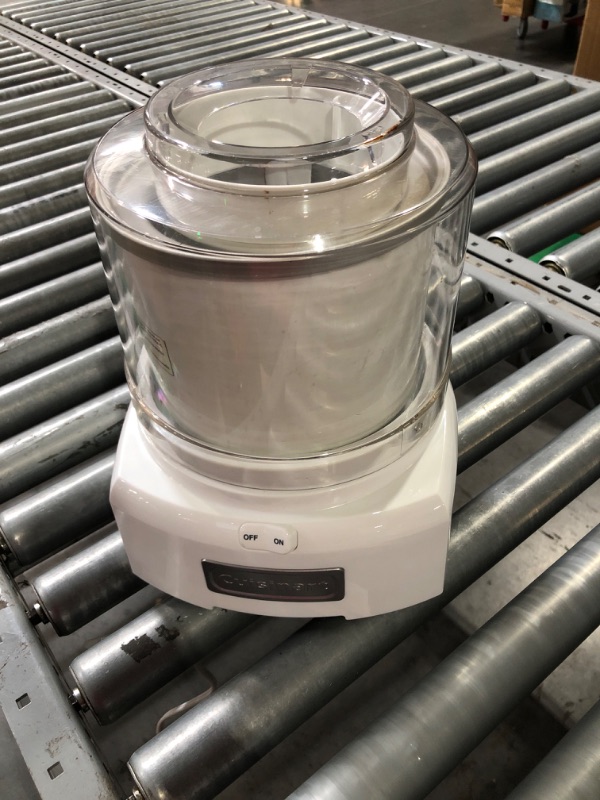 Photo 2 of ***ITEM TESTED FOR POWER, UNABLE TO TEST FURTHER***Cuisinart ICE-21PKP1 Frozen Yogurt - Ice Cream & Sorbet Maker, WHITE, 1.5 Quart