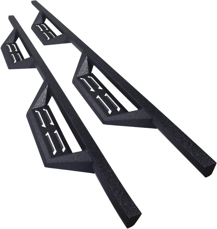 Photo 1 of (READ FULL POST) RYNOSKIN Running Boards Fit 2020-2024 Jeep Gladiator JT 4 Door Off-Road Gladiator JT Side Steps Nerf Bars Heavy Texture Black Jeep Gladiator Accessories (2pcs)
