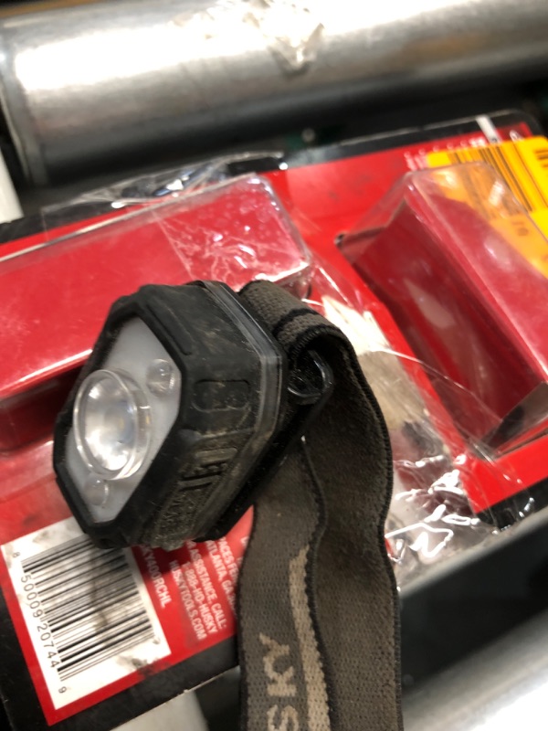 Photo 3 of **MISSING BATTERY**HUSKY RECHARGEABLE 400LUMES MUTLICOLOR HEADLAMP