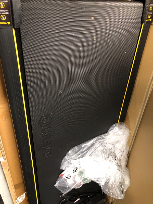 Photo 3 of ***USED - DAMAGED - UNTESTED - SEE COMMENTS***
UREVO Walking Pad, Under Desk Treadmill, Portable Treadmills for Home/Office, Walking Pad Treadmill with Remote Control, LED Display Yellow