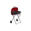 Photo 1 of **BROKEN HANDLE**PRIVATE BRAND UNBRANDED
Portable Charcoal Grill in Red with Charcoal Tray and Grate