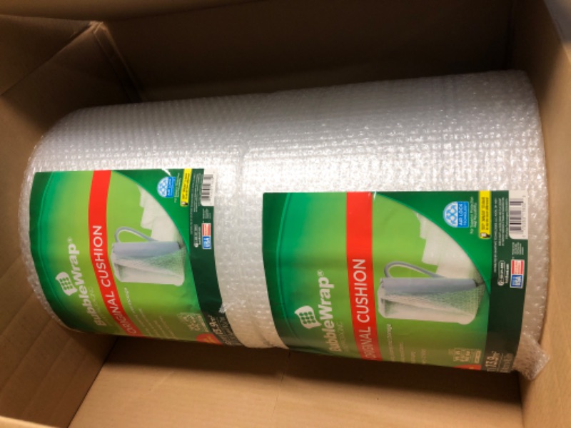 Photo 2 of **Only one**
Duck Brand Bubble Wrap Roll, 12" x 600', Original Bubble Cushioning for Packing, Shipping, Mailing and Moving, Perforated Every 12" (286837) 12 in. x 600 ft.