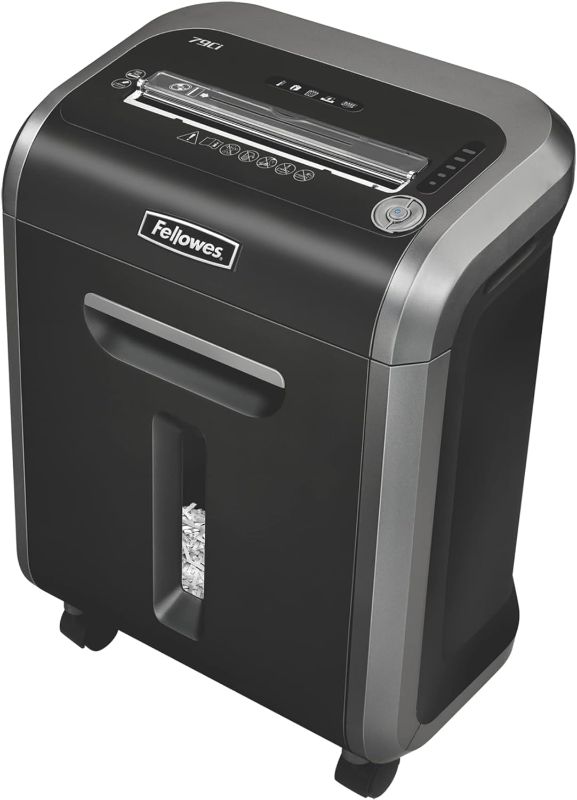 Photo 1 of ***USED - DAMAGED - SEE COMMENTS***
Fellowes ?Powershred 79Ci 16-Sheet 100% Jam-Proof Crosscut Paper Shredder for Office and Home, Black/Dark Silver 3227919