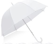 Photo 1 of **BUNDLE OF 2 (NON REFUNDABLE)**
WHITE Wedding Bubble Umbrellas with J Hook Handle