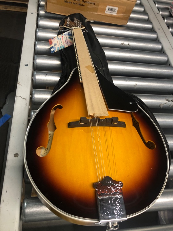 Photo 3 of  Vangoa A Style Mandolin Musical Instrument Sunburst, 8 String Acoustic Mandolin 