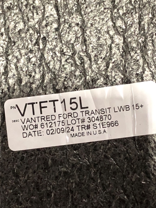 Photo 4 of (not in original packaging)(see all images) BedRug VanTred | VTFT15L | Charcoal | Fits 2015 - 2022 Ford Transit 250 - 350/350 HD 