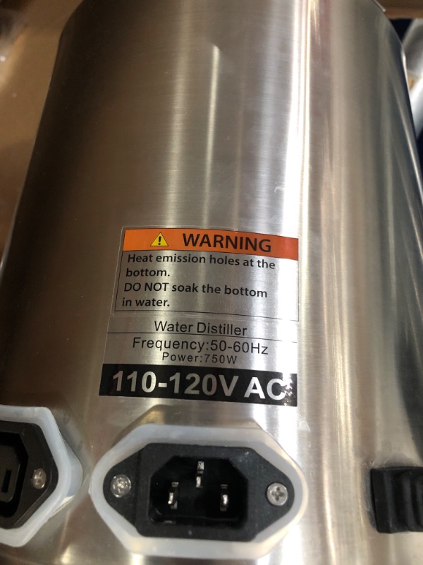 Photo 2 of (missing some pieces)(see images) VIVOHOME Water Distiller Countertop 1.1 Gallon/4L 304 Stainless Steel Distilled Water Machine 