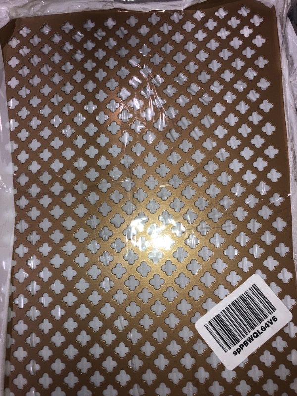 Photo 3 of (READ FULL POST) Therwen 3 Pcs 1 x 2 Feet Cloverleaf Aluminum Sheet Gold Cloverleaf Sheet Decorative Metal Sheet, 0.04 Inch Thick