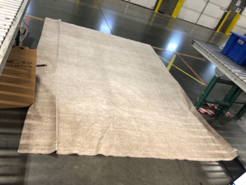 Photo 4 of **MINOR DAMAGE DIRTY**
Valenrug Washable Rugs 9x12 - Stain Resistant Beige Area Rugs 9x12 Living Room, Non Slip Backing 9x12 Rugs for Bedroom, Foldable Machine Washable 9x12 Area Rug