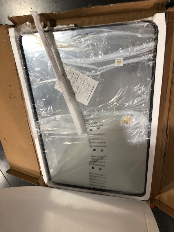 Photo 6 of ***USED - LIKELY MISSING PARTS - UNABLE TO VERIFY FUNCTIONALITY***
Brightify Black Bathroom Mirror for Wall, 55x36 Inch Rectangular Black Metal Framed Mirror, Modern Wall Mounted Vanity Mirror for Bathroom, Vertical or Horizontal