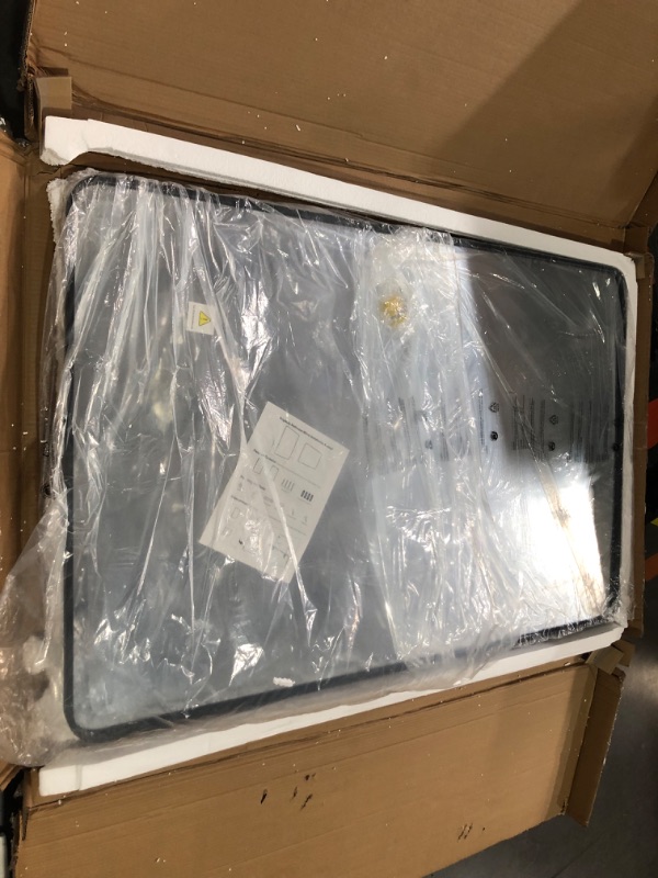 Photo 4 of ***USED - LIKELY MISSING PARTS - UNABLE TO VERIFY FUNCTIONALITY***
Brightify Black Bathroom Mirror for Wall, 55x36 Inch Rectangular Black Metal Framed Mirror, Modern Wall Mounted Vanity Mirror for Bathroom, Vertical or Horizontal