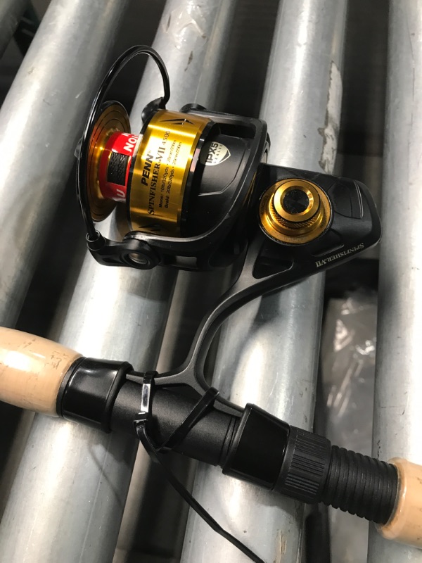 Photo 3 of **Broken Tip*** PENN 7' Spinfisher VII Spinning Fishing Rod & 4500 Reel Combo, 10-17lb Line Rating, Medium Power, IPX5 Sealing, CNC Gear Technology with Brass Main Gear, Black/Gold