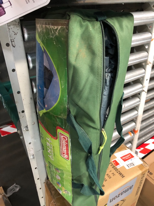 Photo 3 of ***DAMAGED - CARRY CASE TORN - LIKELY MISSING PARTS - UNABLE TO VERIFY FUNCTIONALITY***
Coleman Sundome Quick Setup 4.5 Foot Center Height 3 Person Warm Weather Camping Tent with Rainfly, Mesh Ventilation, and UVGuard Material, Palm Green