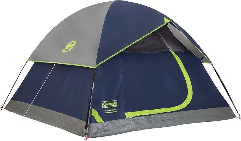 Photo 1 of ***DAMAGED - CARRY CASE TORN - LIKELY MISSING PARTS - UNABLE TO VERIFY FUNCTIONALITY***
Coleman Sundome Quick Setup 4.5 Foot Center Height 3 Person Warm Weather Camping Tent with Rainfly, Mesh Ventilation, and UVGuard Material, Palm Green