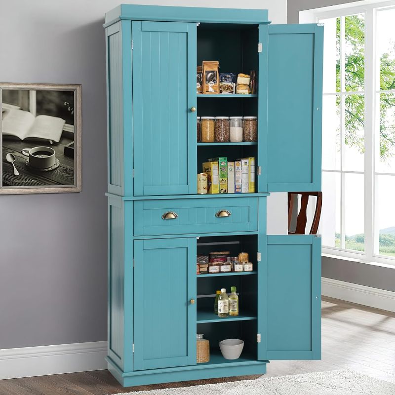 Photo 1 of (NON-REFUNDABLE) KIGOTY Kitchen Pantry Dining Cabinet Storage Pantry with Drawer and Adjustable Shelves for Living Room,Bathroom or Hallway