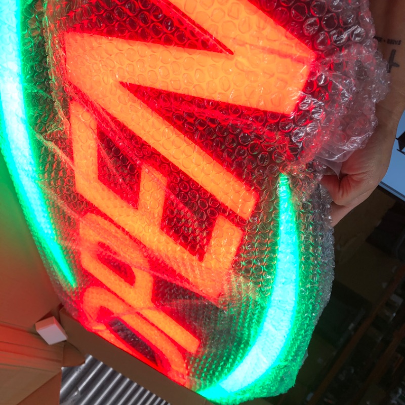 Photo 5 of MaxLit 32'' X 17'' New Large LED Neon Sign - Open - Remote Control - Flashing & Scrolling Modes (Red/Green, 17'' x 32'')