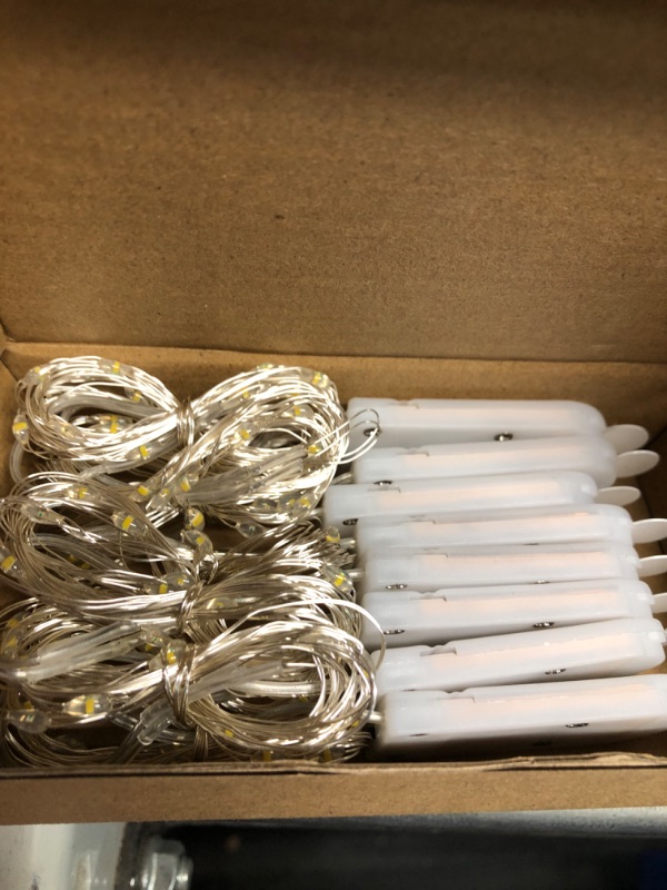 Photo 1 of **NON REFUNDABLE**
BUNDLE OF 2  Battery Powered LED String Fairy Lights,8 Pack Warm White 20 Led String Fairy Star Firefly Jar Lights,for Mason Jar Decor Wine Bottle Mood Light Party Wedding Table Mother's Day Gift Decorations