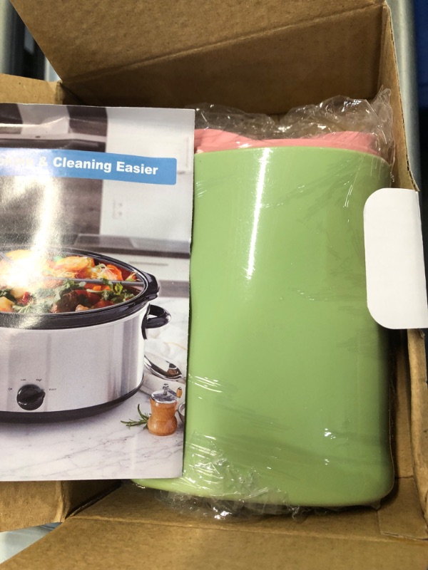 Photo 2 of **NON REFUNDABLE**
BUNDLE OF 2  Silicone Slow Cooker Liners, Reusable 2 Divider Insert Fits for Crock-pot Oval 6 QT Slow Cooker, Dishwasher Safe, Easy Cleanup, Food-Grade BPA Free Cooking Liners for Most 6 QT Slow Cooker a 6QT(2 Dividers) Red+Blue