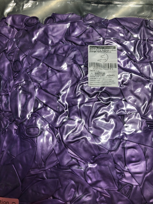 Photo 1 of AFTERLOON® Biodegradable Balloons 100 pcs Metallic Chrome Purple 10 Inch, Shiny Glossy Thickened Extra Strong Latex Helium Float, for Baby Shower Gender Reveal Wedding Birthday Party Decorations Pack of 100 Metallic Chrome Purple