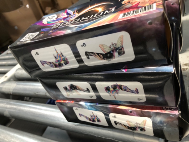 Photo 2 of **NON REFUNDABLE**
BUNDLE OF 3 BOXES  Galaxium Solar Eclipse Glasses Kids AAS Approved 2024 - Galaxium [12 Pack] Mix Unicorn & Princess Design - ISO 12312-2 & CE Certfied