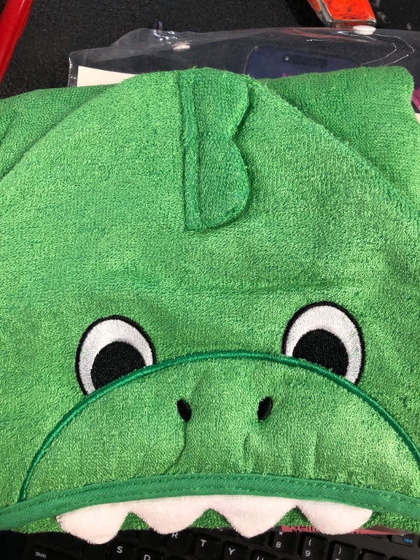 Photo 2 of Hooded Baby Towel Dinosaur Natural Cotton Soft and Absorbent Bath Towels with Hood for Babies, Toddlers, Perfect