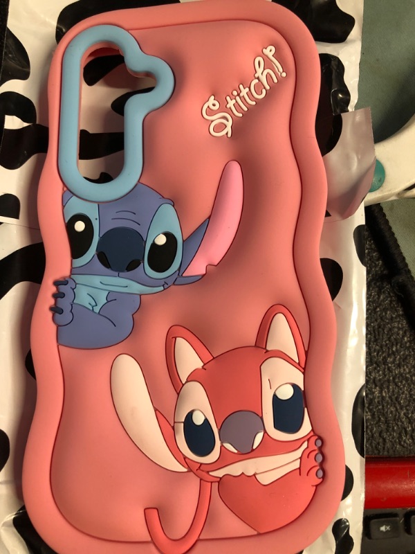 Photo 4 of **NON REFUNDABLE**
BUNDLE OF  2  oqpa Silicone Cartoon Phone Case, S24Plus,Blue/PINK